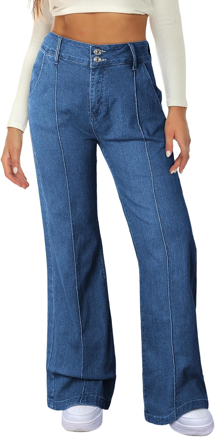 Sidefeel Women's Wide Leg Jeans