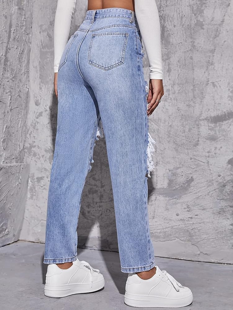 Straight Leg Jeans for Women High Waisted