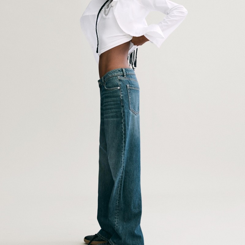 baggy low rise jeans