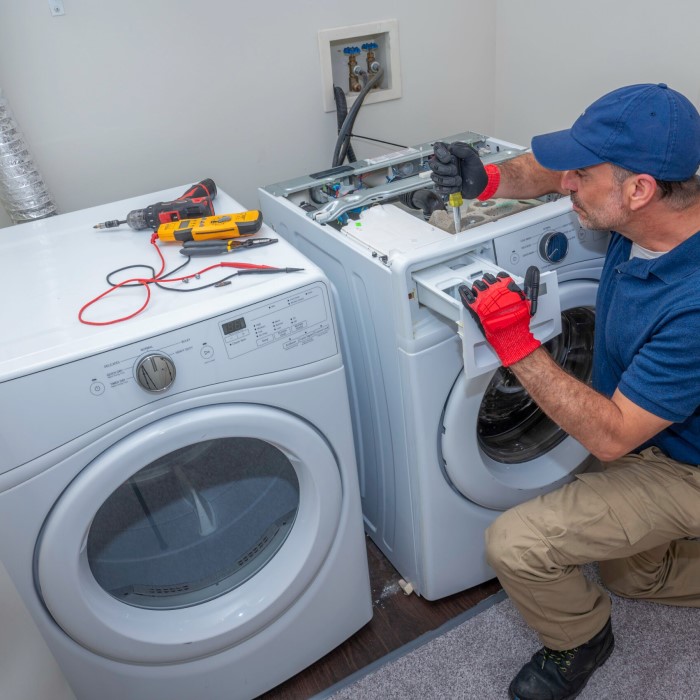 why would a washing machine leak from underneath